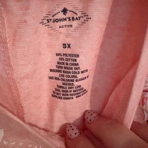 St. John's Bay Light Pink Activewear Top